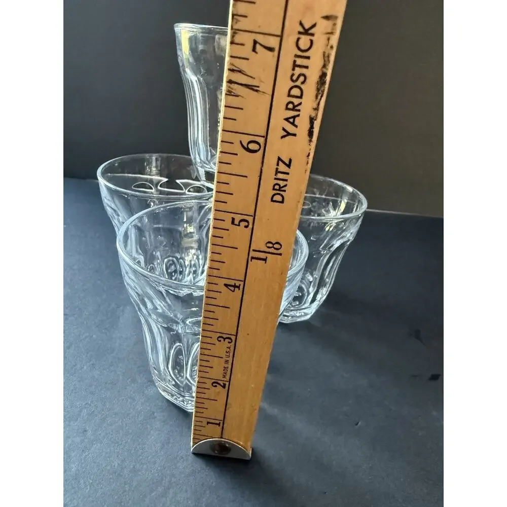 Vintage Palacks Rock Tumbler Glasses Set (4) Clear Barware Cocktail MCM Turkey